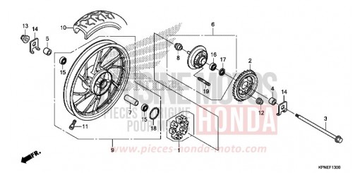 ROUE ARRIERE GLR1251WHF de 2015